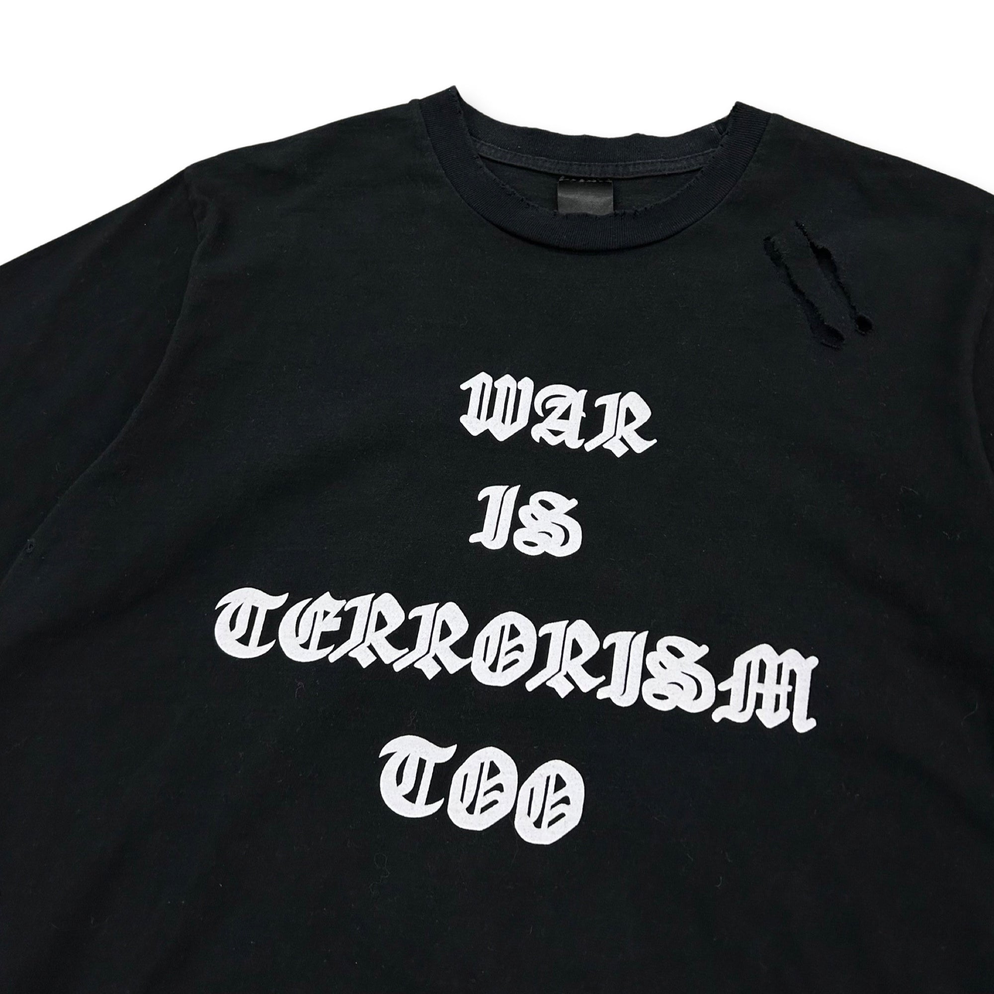 NUMBER (N)INE WAR IS TERRORISM TOO TEE ‘BLACK’