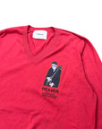 UNDERCOVER HEAVEN V-NECK SWEATER ‘RED’