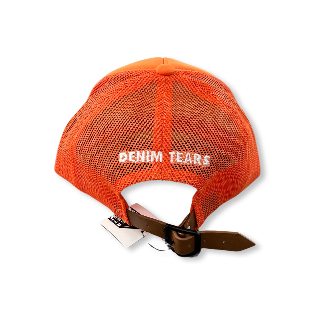 DENIM TEARS BLACK MADONNA TRUCKER HAT ‘ORANGE’