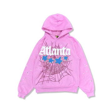 Pink Sp5der Atlanta Hoodie Bought in Cook Group - Depop