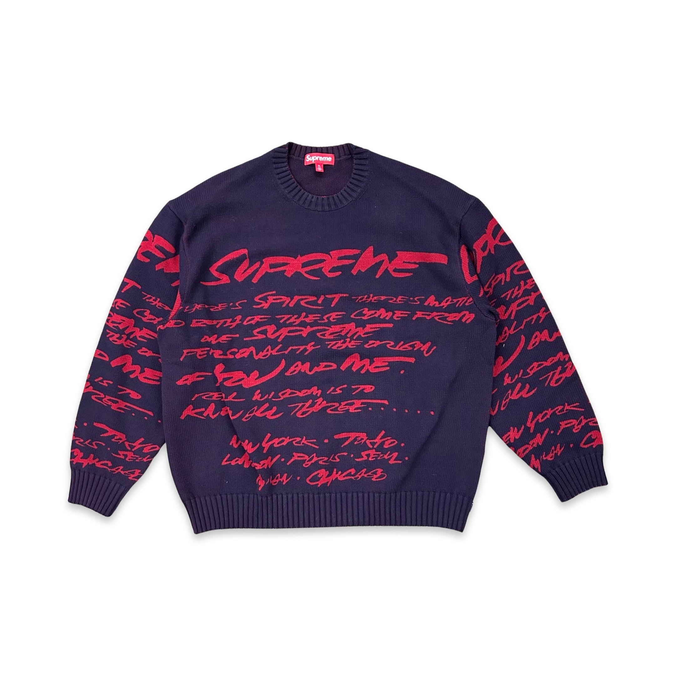 直営の通販サイト Supreme Futura Sweater Navy | wolrec.org
