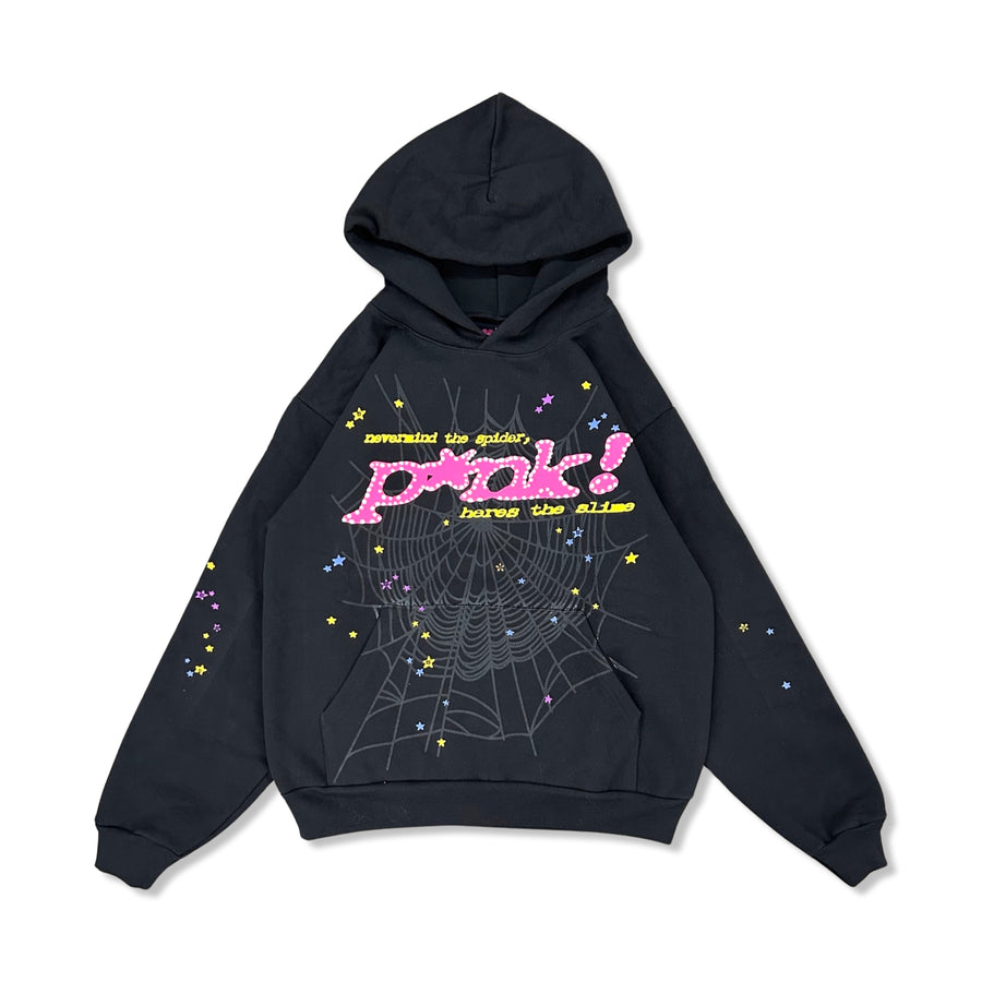 SP5DER WORLDWIDE P*NK HOODIE ‘BLACK’ – Drip Tea Market